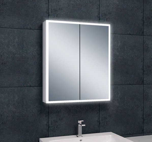 Elegantie Bloesem Mammoet Quatro spiegelkast met LED verlichting 60 x 70 cm